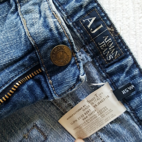 ARMANI JEAN MADE IN ITALY STONE WASHED JEAN - Picture 4 of 8